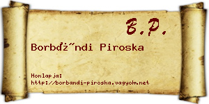 Borbándi Piroska névjegykártya