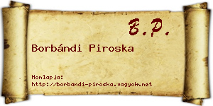 Borbándi Piroska névjegykártya